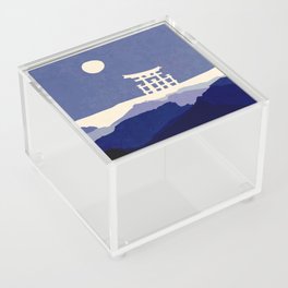 Japanese Torii Mountain Landscape Acrylic Box