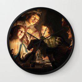 Musical Group by Candlelight, 1623 by Gerard van Honthorst Wall Clock