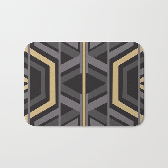 Art Deco Traveller In Grey Bath Mat