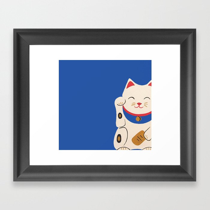 blue lucky cat