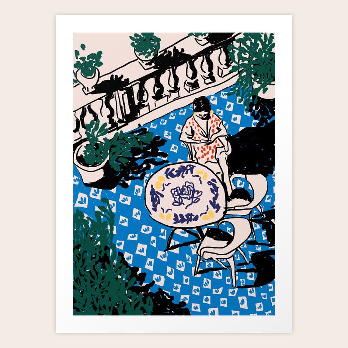 Patio Art Print by Silvia Tack Society6