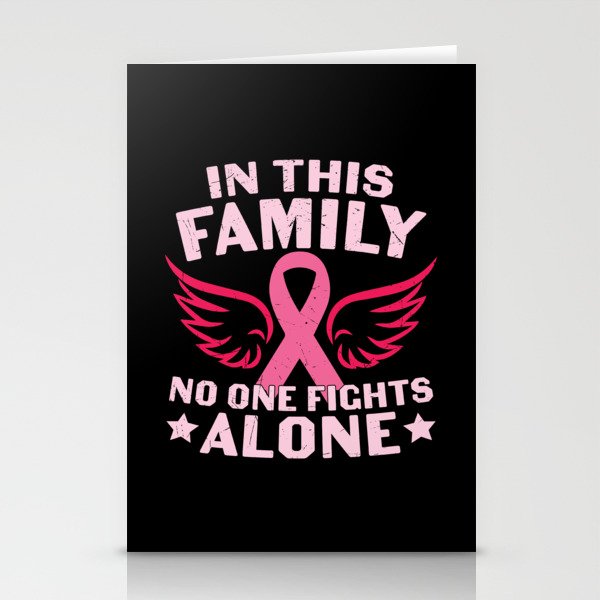 Family Breast Cancer Awareness Stationery Cards