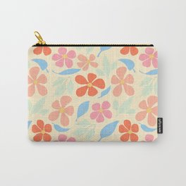 Tropical Vintage Flowers Carry-All Pouch