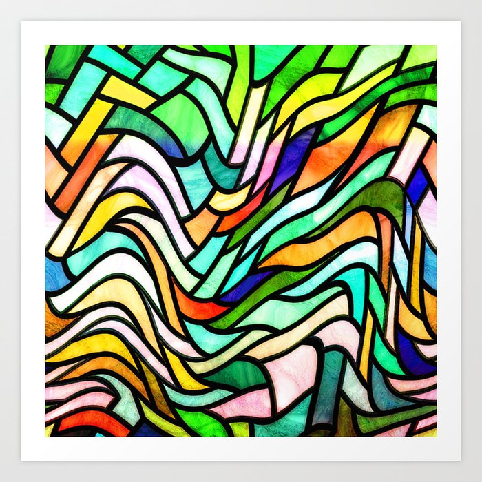 Stained glass Art Print