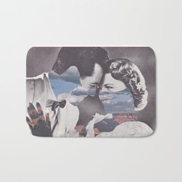 head in the clouds Bath Mat | Paper, Collage, Vintage 