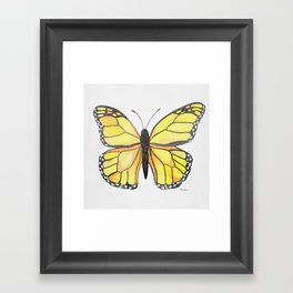 Monarch Butterfly - Yellow Framed Art Print