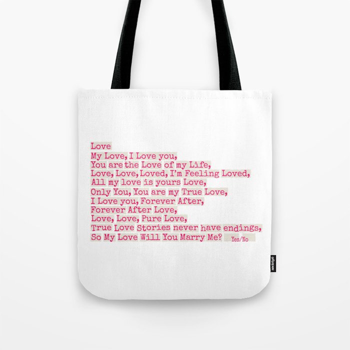 Will you Marry Me? Proposal Tote Bag