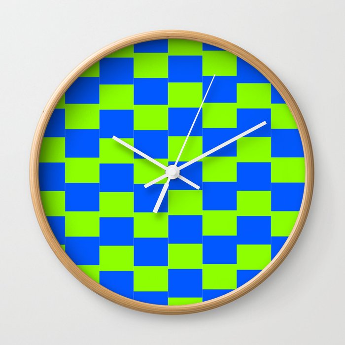 3  Abstract Grid Checkered 220718 Valourine Design  Wall Clock