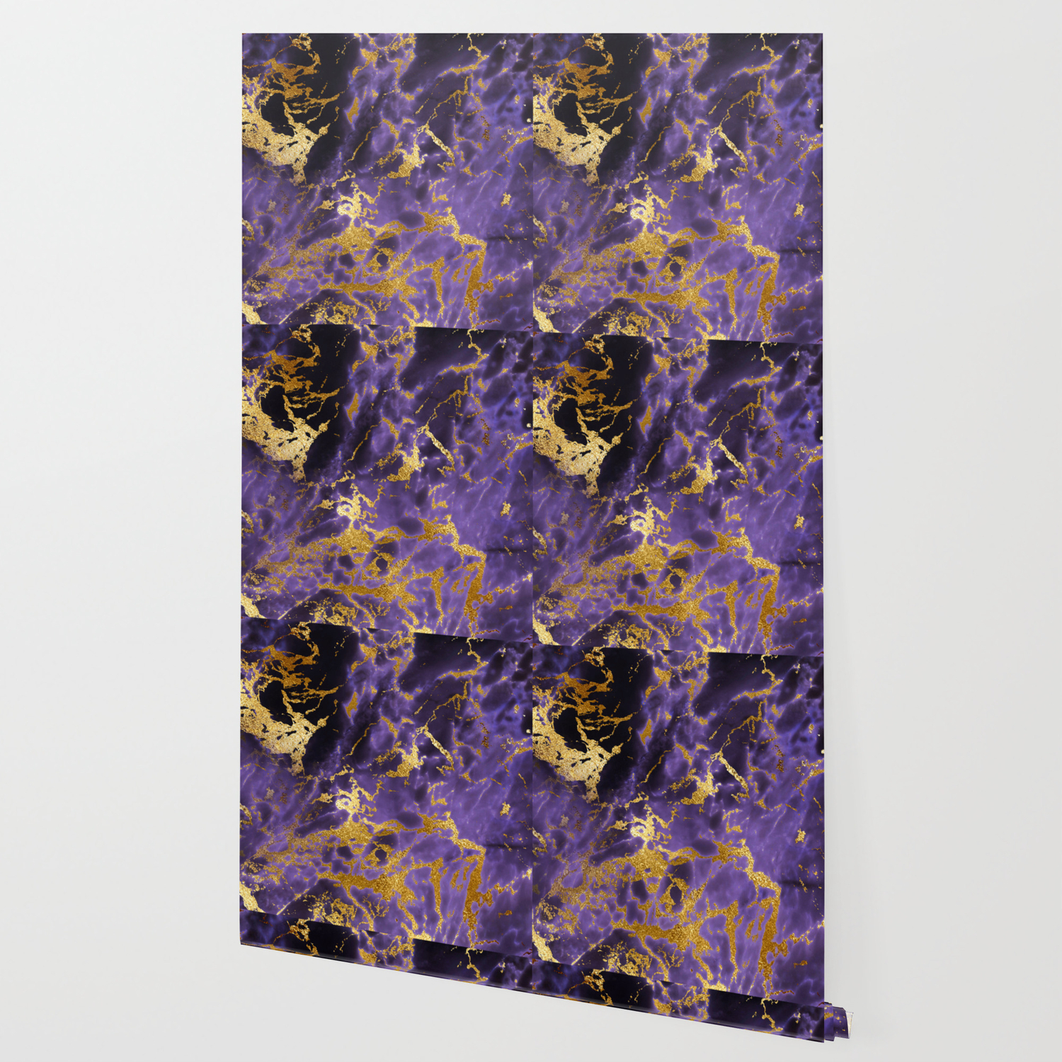 Ultra Violet Gold Marble Metallic Foil Wallpaper By Colorflowcreations Society6 Hallo semua bagi kalian yang butuhh wallpaper seperti apapun untuk. society6