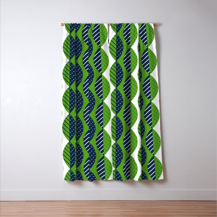 Mod Leaves In Navy Blue Lime Green And White Blackout Curtain By Fischerfinearts Mod Leaves In Navy Blue Lime Green And White Blackout Curtain By Fischerfinearts
