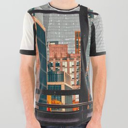 New York City Window #2-Surreal View Collage All Over Graphic Tee