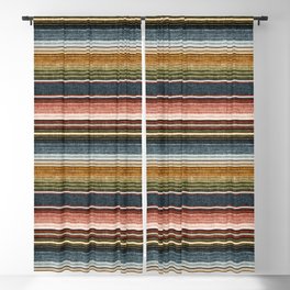 serape southwest stripe - earth tones Blackout Curtain