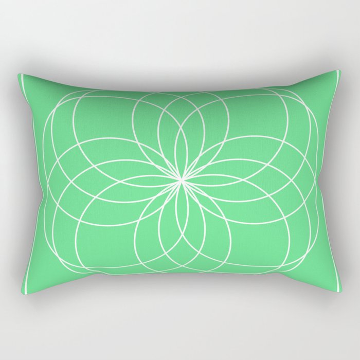 Mint Green Tile Rectangular Pillow