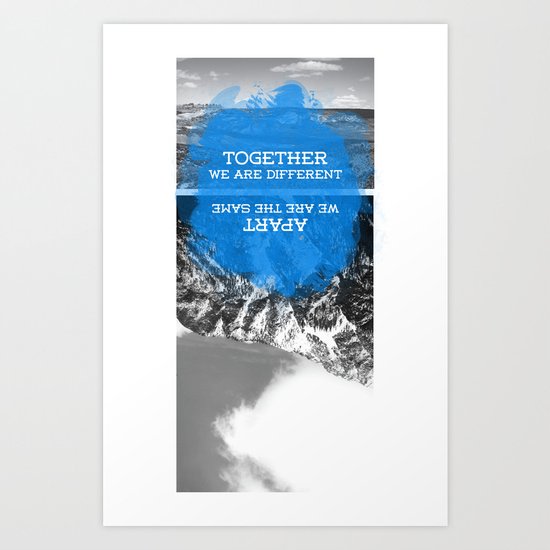 together and apart Art Print