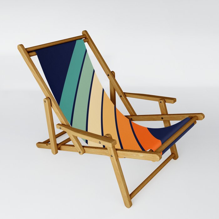 Farida - 70s Vintage Style Retro Stripes Sling Chair