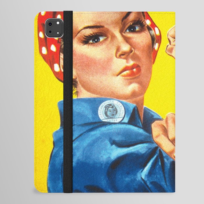 We Can Do It Iconic Rights Woman Lithograph Retro Reproduction iPad Folio Case
