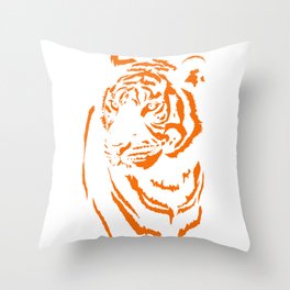 Tiger Print 1 Throw Pillow