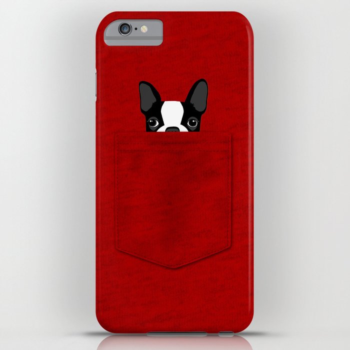 pocket boston terrier iphone case