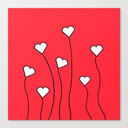 Field of Hearts Canvas Print