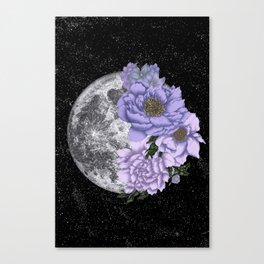Moon Abloom in Lavendar and Periwinkle Canvas Print