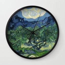 Olive Trees by Vincent van Gogh Wall Clock