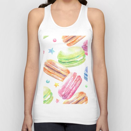 Macaroon Pattern Unisex Tank Top
