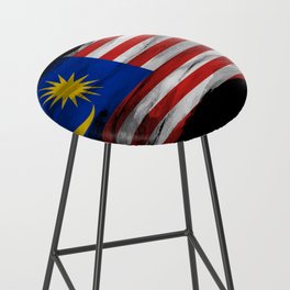 Malaysia flag brush stroke, national flag Bar Stool