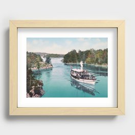 The Captain Visger Steamboat In Lost Channel - Thousand Islands - 1901 Recessed Framed Print