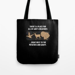 Funny Hunting Hunter Eat Meat BBQ Grillmaster Gift Tote Bag