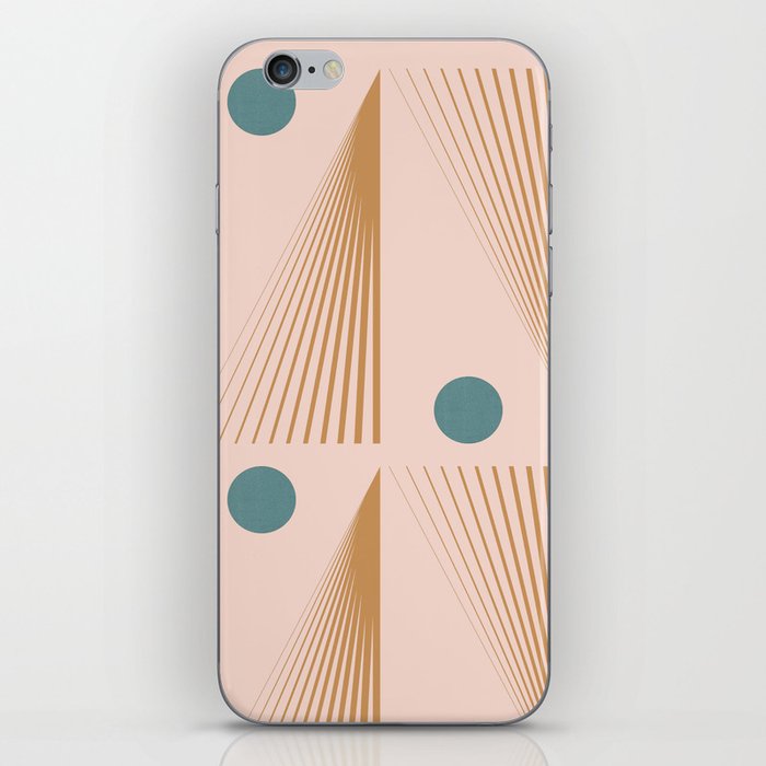 Abstraction_BLUE_MOON_MOONLIGHT_LINE_POP_ART_0620A iPhone Skin