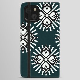 Floral Ace Pattern iPhone Wallet Case