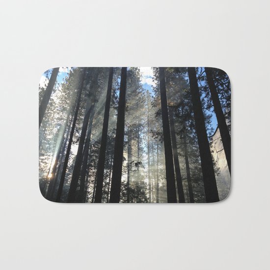 Sunlight Shines Through the Trees Bath Mat