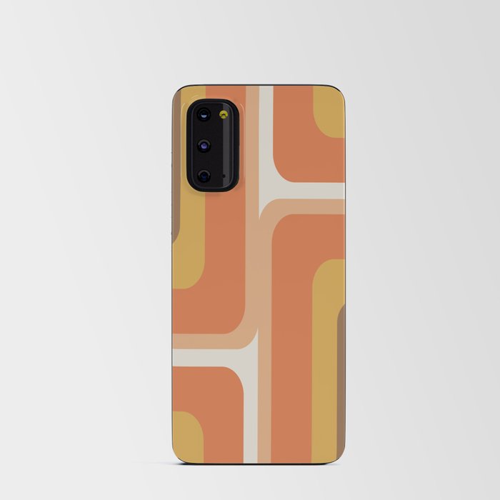 Mid Century Modern Long Rectangles Sun Orange Android Card Case