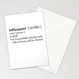 toblaaaaaaaave - defined Stationery Cards