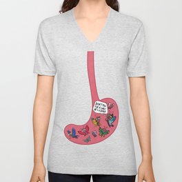 Butterfly in the stomach V Neck T Shirt
