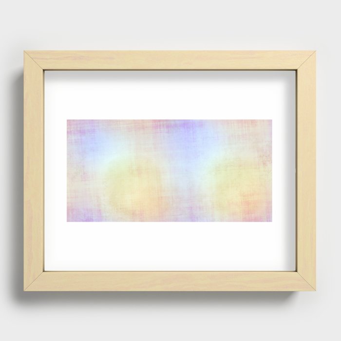 Vintage soft violet yellow orange Recessed Framed Print