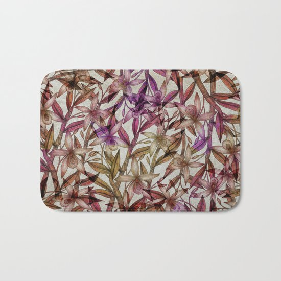 Orchid pattern Bath Mat