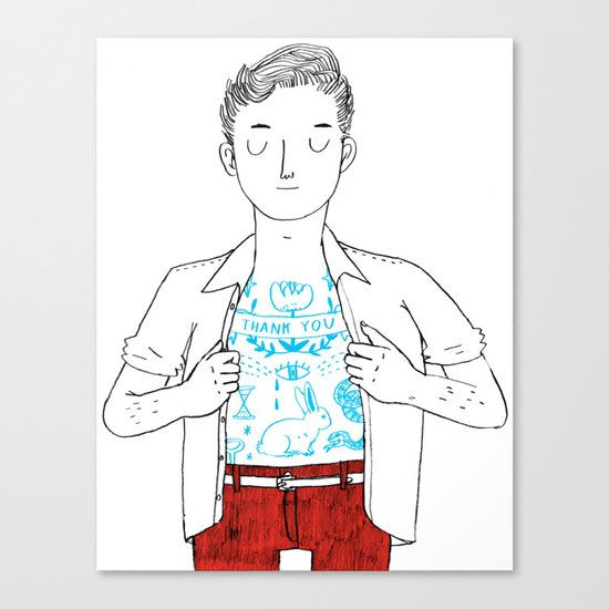 Thank You Tattoo Canvas Print