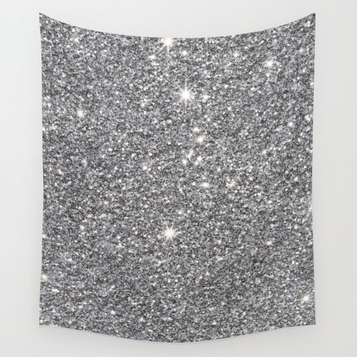 silver shine glitter Wall Tapestry