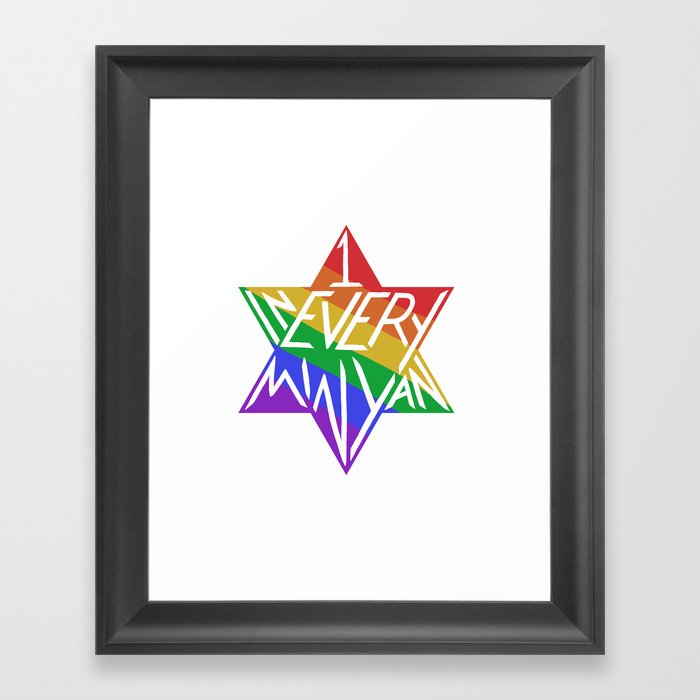 one in every minyan Framed Art Print