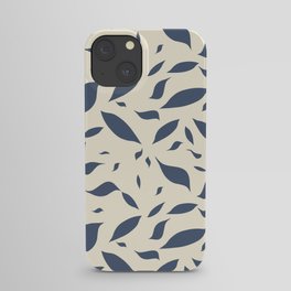 Minimalistic scattered leaf pattern iPhone Case