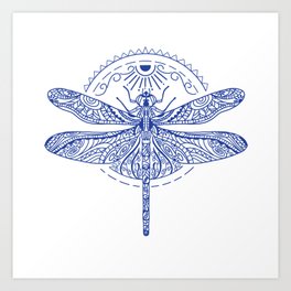 Magical Dragonfly  Art Print