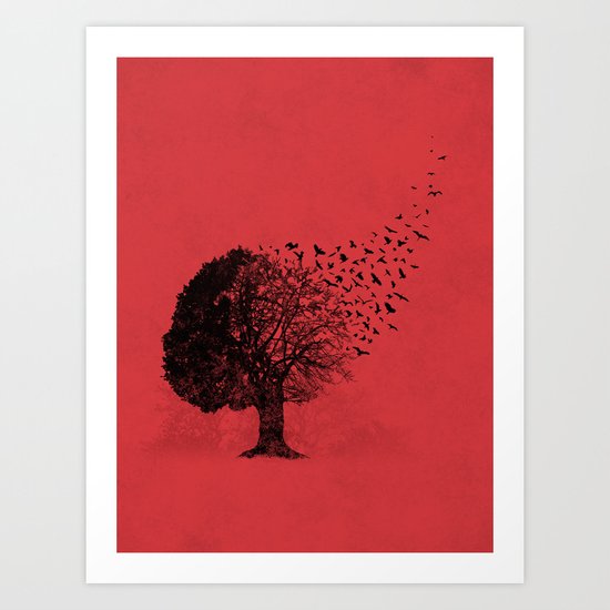 Autumn Birds Art Print