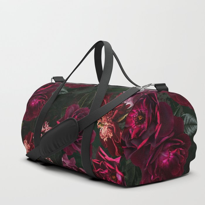 Vintage & Shabby Chic - Night Botanical Flower Roses Garden Duffle Bag