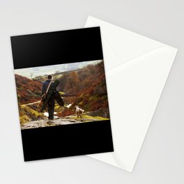 Hunting With Dog Hunter Stationery Card