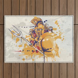 roman warrior with the trident Outdoor Rug