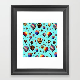 Colorful Hot Air Balloons Framed Art Print