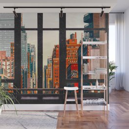 New York City Window #2-Surreal View Collage Wall Mural