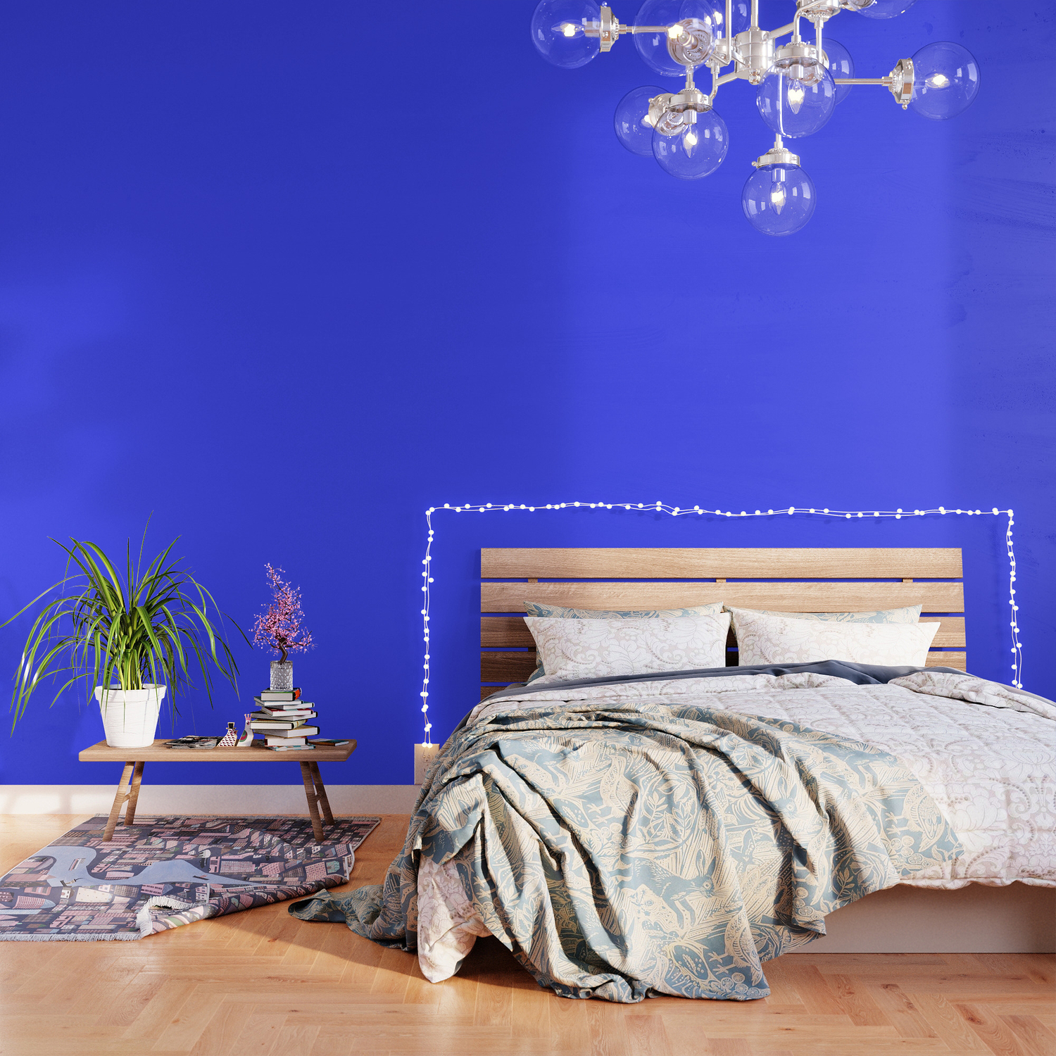 Blue Flat Color Wallpaper By Rafaelbranco Society6