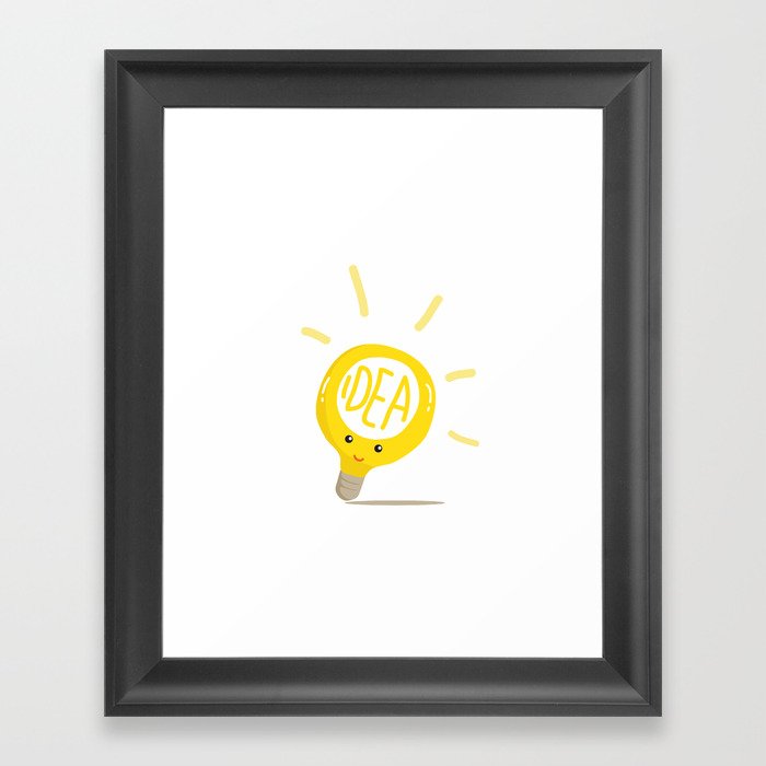 Idea, lighting your day! Framed Art Print